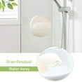 thumbnail image 3 of Bathroom Soap Holder Soap Dish Wall Mounted Round Sponge Holder with Drain Shower Shelf Self Adhesive Milky White, 3 of 4