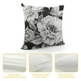 thumbnail image 4 of YINGXI  Throw Pillow Cover Black and White with Floral Bouquet of Roses Daisy Blue Wild Flowers in Vintage Style Watercolor Decorative Pillow Case Home Decor Square Pillowcase 18x18in, 4 of 5