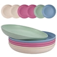 thumbnail image 5 of Lightweight Wheat Straw Plates,7.8Inchs Unbreakable Dinner Dishes Plates Set, Reusable Plate for Fruit Snack Container, Microwave & Dishwasher Safe (6 Pcs), 5 of 8