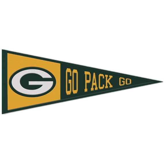 WinCraft Green Bay Packers 13" x 32" Retro Logo Wool Pennant