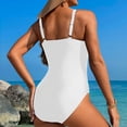 thumbnail image 4 of ANINEO 2025 Women Swimwear Solid Color Swimsuit Monokini Spaghetti Hollow Integrated Swimsuit Comfort Hawaii Summer Tropical Brazilian Beachwear, 4 of 7