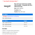 thumbnail image 2 of Rear Left Lower Control Arm and Ball Joint Assembly - Compatible with 2001 - 2008 Ford Escape 2002 2003 2004 2005 2006 2007, 2 of 2