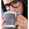 thumbnail image 2 of 3drose, Lifes a Puzzle, 11oz Two-tone Blue Mug, 2 of 6