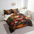 thumbnail image 3 of Manfei Cartoon Santa Claus 7 Pieces Bedding Comforter Set,Xmas Tree Full Bedding Set,Merry Christmas Fitted Sheet Flat Sheet For Girl Kids,Super Cozy Room Decor Reversible, 3 of 8