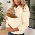 thumbnail image 2 of CAUYDY Womens Cat Dog Pouch Hoodie Large Pet Pouch Sweatshirt Puppy Kitten Holder Carrier Pullover Shirt Unisex Hoodies, 2 of 9