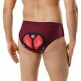 thumbnail image 2 of MTB Bike Ropa Interior Calzoncillos Calzoncillos Hombre Acolchado Ciclismo Short Deep Red L SM SunniMix Pantalones cortos de ciclismo para hombre, 2 of 8