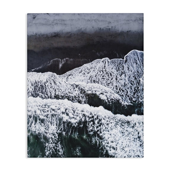 Stupell Industries Coastal Beach Ocean Waves Landscape Photography Canvas Art, 16 x 20, by Design Fabrikken