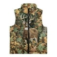 thumbnail image 4 of Pzuqiu Camo Hunting Deer Boy Outerwear Vest 9-10 Comfortable Fashion Zipper Winter Sleeveless Jacket with Pockets Casual Wind Proof Fall Outerwear Versatile Warm for Boys, 4 of 7