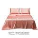 thumbnail image 3 of Juego de sábanas tamaño matrimonial | Satén mate suave con tacto de seda | Juego de sábanas de microfibra de poliéster de 3 piezas con 2 fundas de almohada | Azul, negro, rojo, verde, beige, gris,, 3 of 6