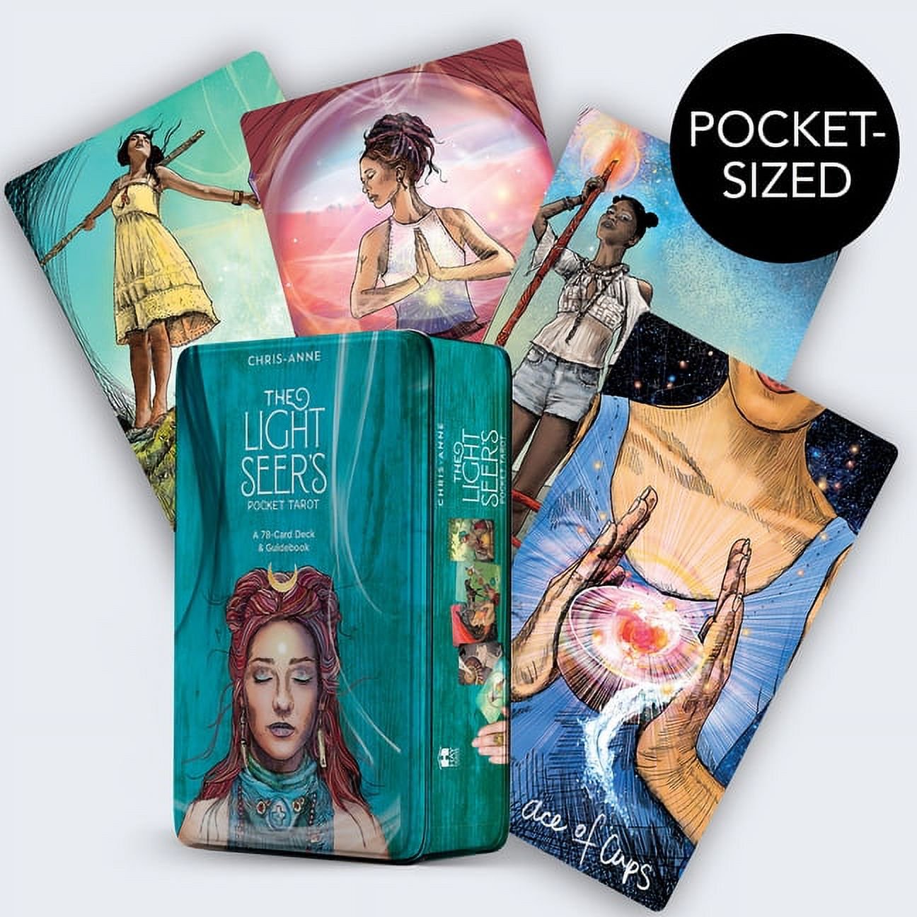 The Light Seer's Pocket Tarot: A 78-Card Deck & Guidebook, (Hardcover)
