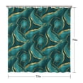 thumbnail image 5 of Teal Gold Marble Pattern Shower Curtain 72"x72" ,Bathroom Decorative Shower Curtains Set with 12 Hooks,Modern Waterproof Washable Shower Curtain, 5 of 6