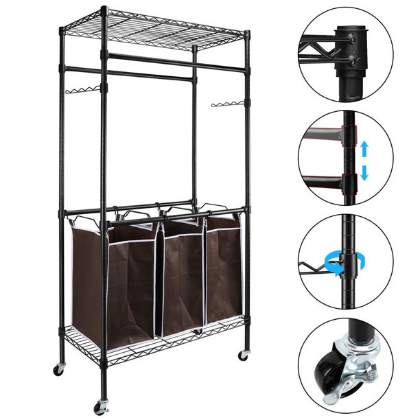 Zimtown Heavy Duty Sorting Hamper Commercial Grade Clothes Rack Com Zimtown Heavy Duty Sorting Hamper, Commercial Laundry Sorting Table