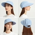 thumbnail image 6 of Ponytail Sun Hats for Women, 2 in 1 Zip-Off Uv Protection Wide Brim Beach Hat Sun Visors, 6 of 7