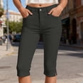 thumbnail image 7 of cfhntfmh Women Side Slit Capri Pants Stretchy Slim Fit Yoga Capris Casual Athletic Running Pants Work Clothes, 7 of 7