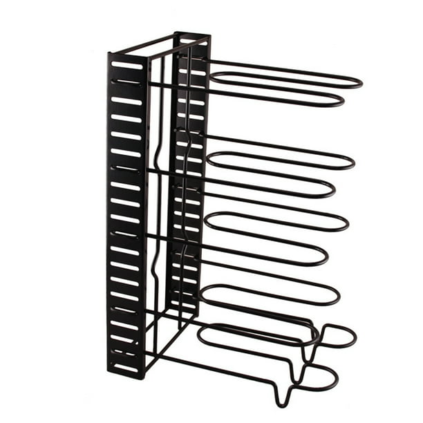 Organizadores de estantes para ollas Organizador de ollas y sartenes para gabinete Soportes ajustables para tapas de ollas y estante para sartenes con 5 niveles para organizador de mostrador de cocina yeacher natural