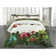 thumbnail image 3 of Ambesonne Christmas Quilted Bedspread Set 3 Pcs, New Year Greeting, King Size, Multicolor, 3 of 5