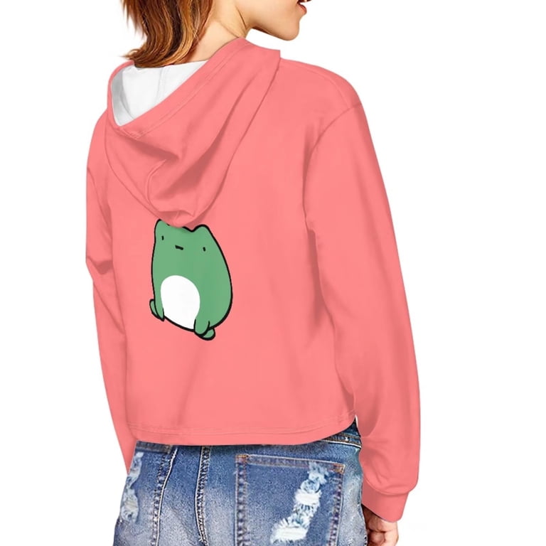 FKELYI Cartoon Frog Cute Crop Tops Hoodies Size 7-8 Years Stretchy School  Sweater with Hoodie for Children Girls Comfortable Home Pullover Tops -  Walmart.com