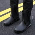thumbnail image 4 of NOKIO Men'S Casual Outdoor Waterproof Short Men'S Casual Outdoor Waterproof Rubber Ankle Boots Men's Drawstring Elastic Mouth Rain Shoes Shoes Rubber Shoes Mid Calf Bottom Slip Oil Chef Shoes, 4 of 4