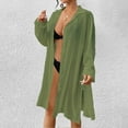 thumbnail image 6 of Taqqpue Women’s Loose Fit Beach Cover-Up Sun Protection Kimono Bikini Swimwear Wrap Lightweight Long Sleeve Open Front Cover-Up for Poolside Beach Vacation, 6 of 6