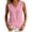 Pink, variant on Qiopertar Women's Linen Tank Tops Sleeveless V Neck Button Down Casual Summer Blouses Boho Wrap Tie Front Loose Beach Tops, Black XXL