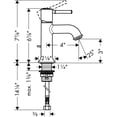 thumbnail image 6 of hansgrohe 14111001 Talis C Single Hole Bathroom Faucet in Chrome, 6 of 6