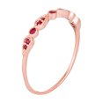 thumbnail image 2 of 10k Rose Gold Genuine Round Ruby Stackable Band, 2 of 5