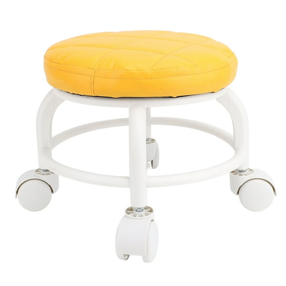 Pedicure Stool with Wheels, Garage Stool Mute Wheel Swivel, Short Stool on Wheels, Low Rolling Stool Chair for Home Office Garage Shop
