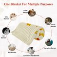 thumbnail image 6 of Maple Leaf Fall Throw Blanket, Flannel Fleece Blanket with Striped Design for Couch, Thanksgiving Fallen Leaves Autumn Rustic Soft Breathable All Season Plush Blankets for Loveseat Sofa Bed 60"x80", 6 of 9