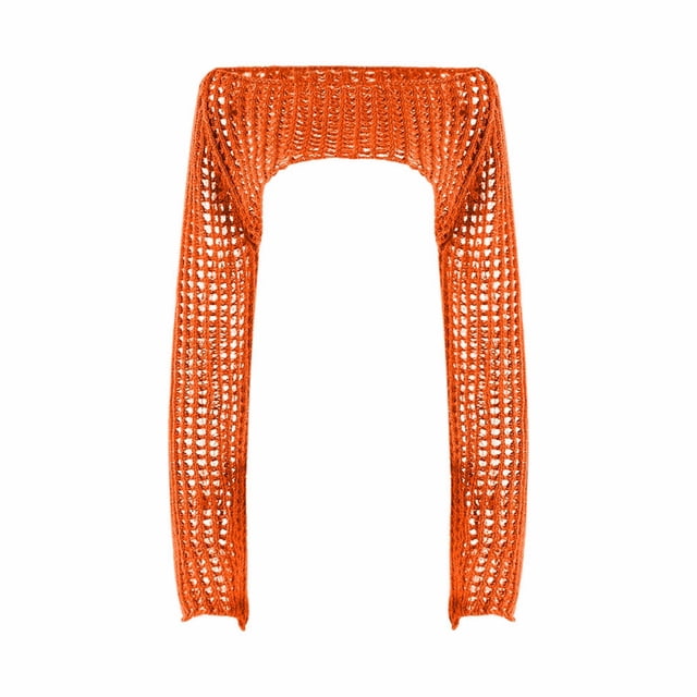 PEASKJP Swim Cover Ups Ruffle Coverups Tie Back Bathing Suit Covers Loose Swimwear, Orange S