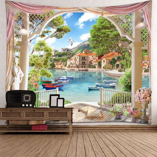 Tapices Colgantes de Pared para Dormitorio, Sala, Telón de Fondo de TV, Accesorios para fotografía, Decoración para Colgar en Pared Soledad Tapiz para colgar en la pared