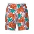 thumbnail image 4 of Lsque Mens Swim Trunks Hawaiian Style Pattern - Bathing Suit Compression Liner - Beach Swim Shorts Swimwear - (S-3XL) - Stretch Quick Dry -Large, 4 of 9