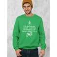thumbnail image 2 of Christmas I'm a Gift Gonna Lay Under The Tree Shirt Crewneck Sweatshirt, L, Green, 2 of 6