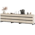 thumbnail image 6 of WAMPAT 3 in 1 Dresser for Bedroom, Closet Organizers and Storage with 15 Drawers, Chest of Drawers with Metal Base, Modern Wood Dresser for Bedroom, Light Oak, 6 of 9