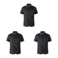 thumbnail image 1 of Maytalsory Convenient And Easy-to-clean Chef Coat Button Must-have For Every Chef Polyester Short Sleeve Chef Chef Jacket black m 3Set, 1 of 6