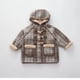 thumbnail image 2 of Gibobby Chamarra de forro polar para niños y niñasAbrigo de tela de invierno para niños, niños y niñas con abrigo grueso de paño largo de lana, abrigo de(Azul, 6-12 Meses), 2 of 5