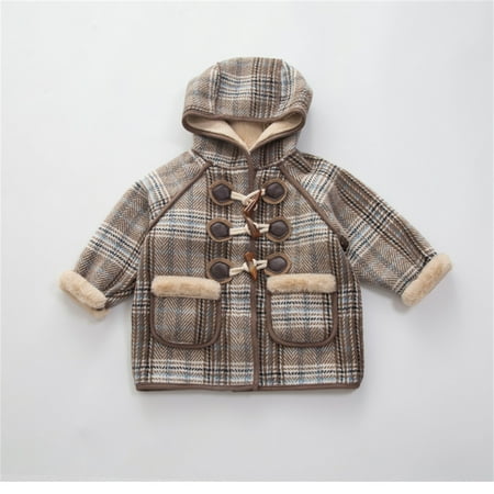 

Toddler Girls Coats & Jackets Autumn Winter Cloth With Thick Of Long Woolen Cloth Girls Outdoor Jackets & Outerwear Daily-Wear