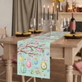 thumbnail image 2 of Table Runners 72 Inches Long Dress Scarves, Easter Eggs Farmhouse Kitchen Table Runner, Coffee Tablerunners, Spring Watercolor Bunny Flower Green 16x72 Inch, 2 of 9