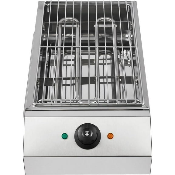 Electric Countertop Grill 1800W Portable Smokeless Barbecue Oven Griddle Stainless Steel Indoor Outdoor with Pan 110V US