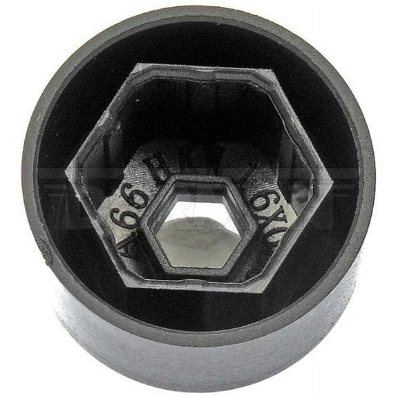 Dorman 611-644.1 Black Wheel Nut Cover, Push Type