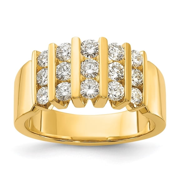 Auriga Fine Jewelry 14K Yellow Gold Lab Grown Diamond Band for Women Size 7 (Carat: 1.05cttw, Clarity: SI2, Color: GH)