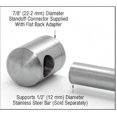 thumbnail image 6 of CRL CBR6BS 316 Brushed Stainless Left End Standoff Connector (Flat Back), 6 of 7