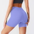 thumbnail image 4 of Tsesme High Waisted Yoga Shorts for Women Elastic Slim Fits Butt Lifting Shorts Legging Comfy Seamless Sport Shorts ,Purples,M, 4 of 8