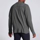 thumbnail image 5 of Blusas y camisas de manga larga con cuello redondo para hombre, de color liso, para entrenamiento físico, con protección solar, elásticas, con bolsillo y cremallera para exteriores, top de manga larga, 5 of 7