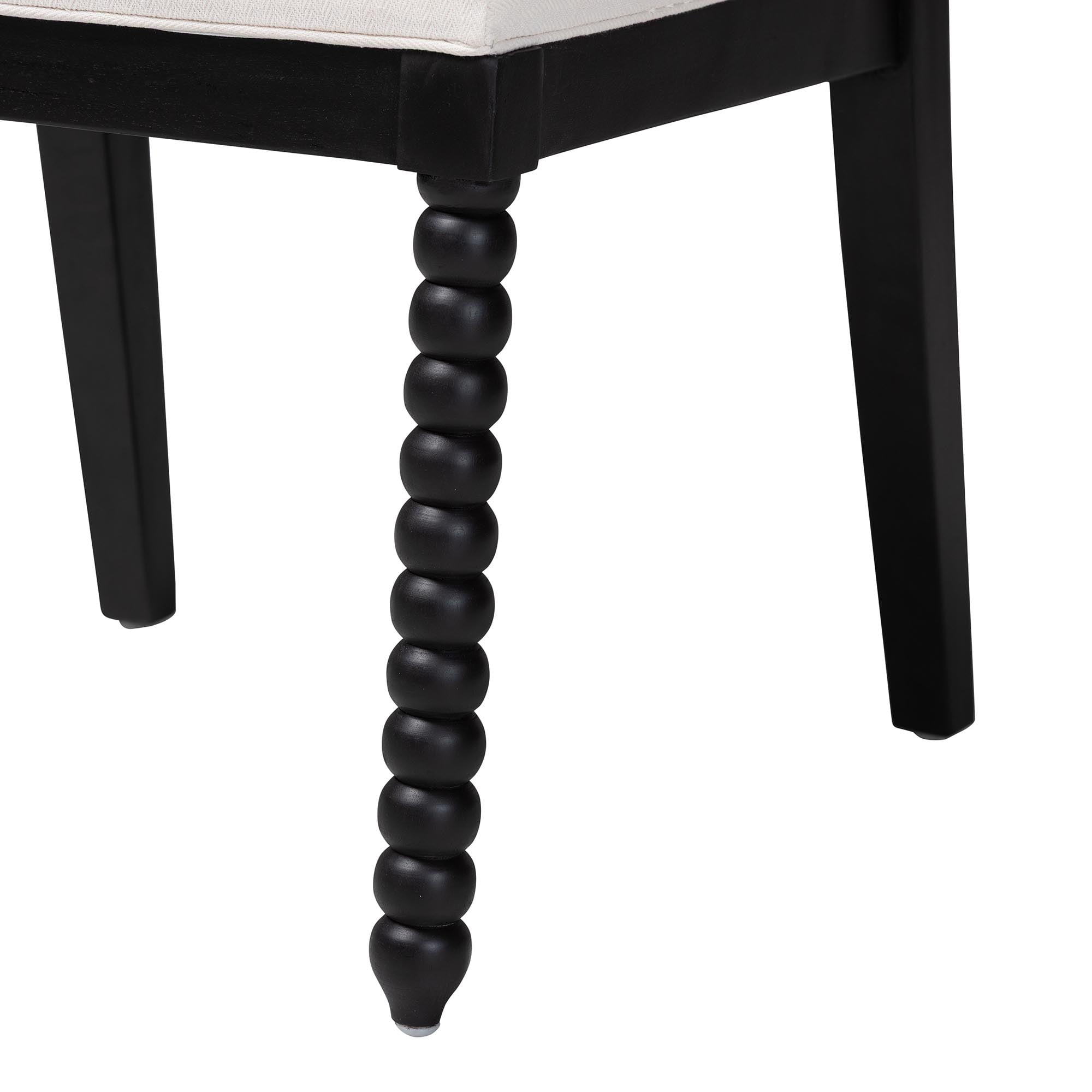 bali & pari Deya Traditional Dining Chair, Dining Height, Black