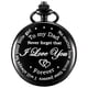 thumbnail image 1 of Día Del Padre Regalos De Papá De Hija E Hijo A Mi-Te Amo Para Siempre Regalo De Cumpleaños Del Día Del Padre Reloj De Bolsillo Y Cadena Con Caja De Regalo Speravity  AP005765-00, 1 of 6