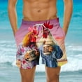 thumbnail image 2 of Mens Summer Beach Shorts Novelty Print Casual Loose Shorts on Clearance Multicolor,M, 2 of 6