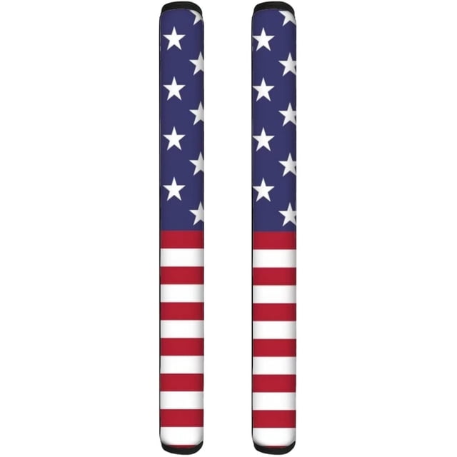 NETILGEN 2 Pieces Refrigerator Door Handle Covers Set, Non-Slip Kitchen Appliance Armrest Decoration Mat for Fridge Dishwashers Microwave 4th of July Kitchen Decor, American Flag Classic