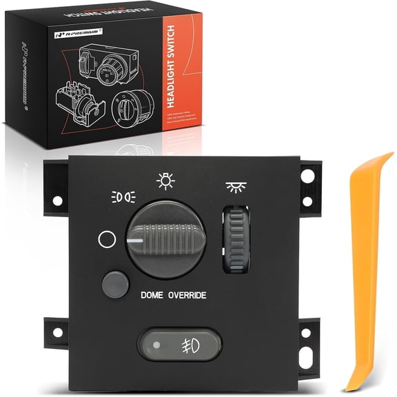 A-Premium Headlight Switch Instrument Panel Headlamp Dimmer Switch Compatible with Chevrolet Blazer 1998-2003, S10 1998-2002 & GMC Jimmy Sonoma 1998-2001 & Oldsmobile Bravada 1998-2001, w/Fog Lights