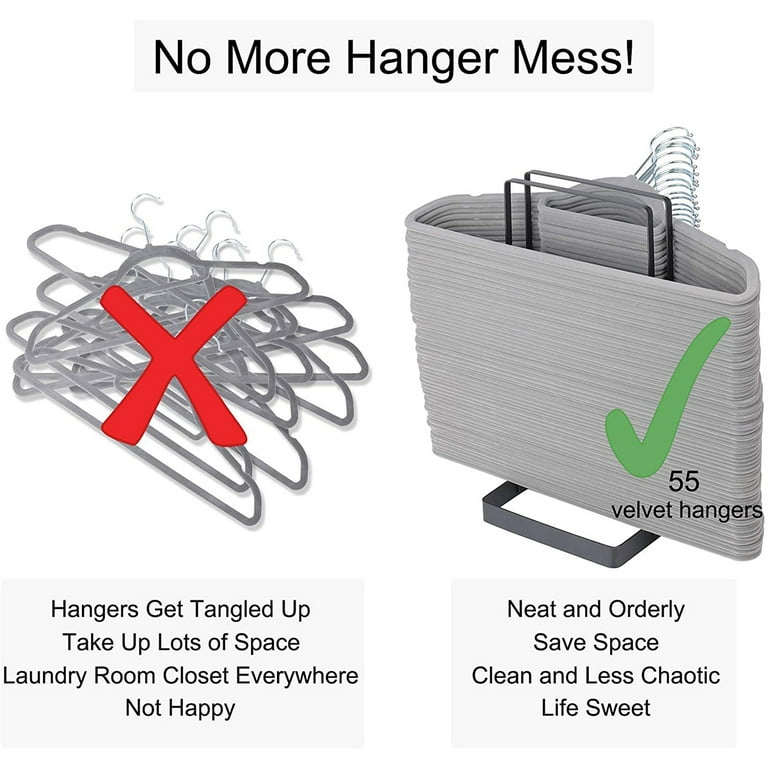 KKUYT Magnetic Hanger Organizer, Hanger Storage Stacker Holds up