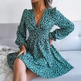 thumbnail image 4 of Vestido con estampado de leopardo, vestido de verano, vestido de moda con cintura alta en V, vestido con cuello en V, eficiencia óptima, 4 of 8